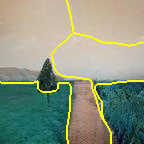 SLIC image segmentation results