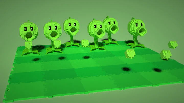 Another View of the Voxel Peashooter