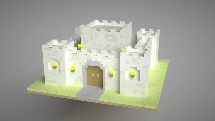 Taichi Voxel Castle - View 1