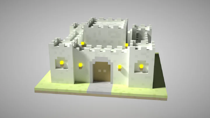 Taichi Voxel Castle - View 3