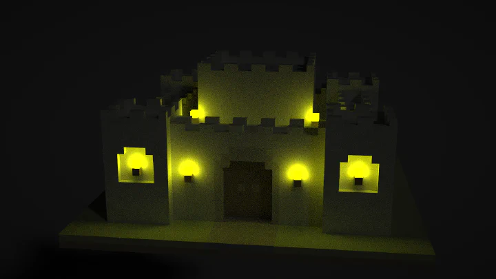 Taichi Voxel Castle - View 4