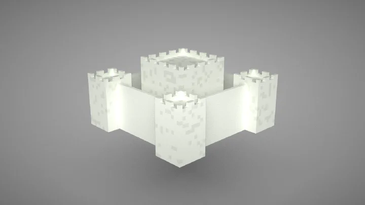 Voxel Castle Modeling Step 3