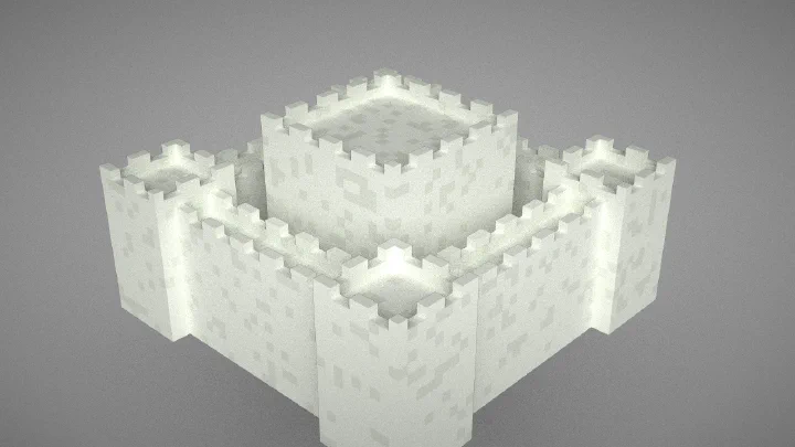 Voxel Castle Modeling Step 4