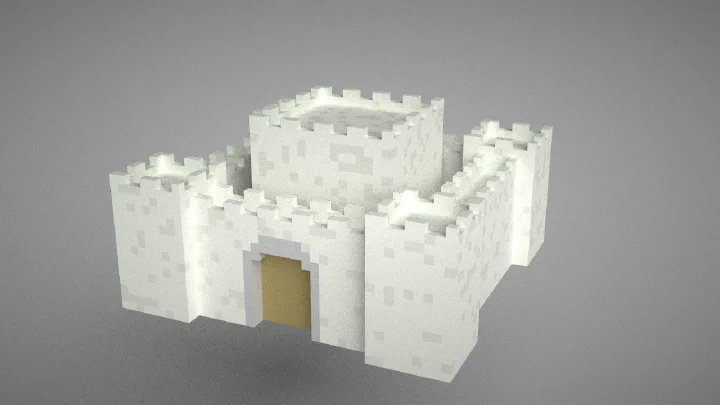 Voxel Castle Modeling Step 5