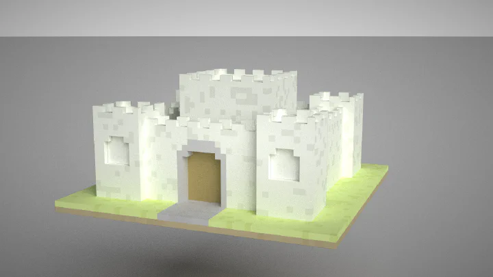 Voxel Castle Modeling Step 6