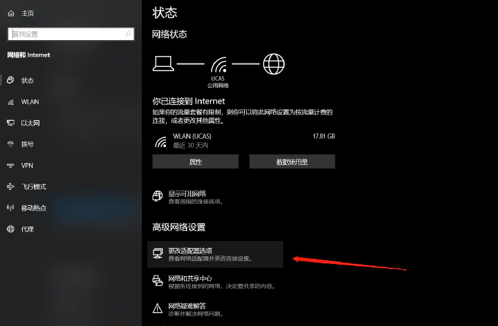 Windows Network Adapter Options