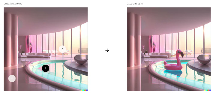 Image editing example from DALL·E 2