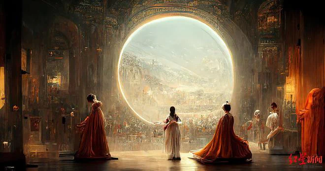 《Théâtre D'opéra Spatial》 by Jason Allen via Midjourney